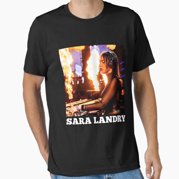 SARA LANDRY サラランドリー　Tシャツ　サイズL テクノ　DJ　古着 Sara Landry Hard Techno DJ Merch Rave Essential
