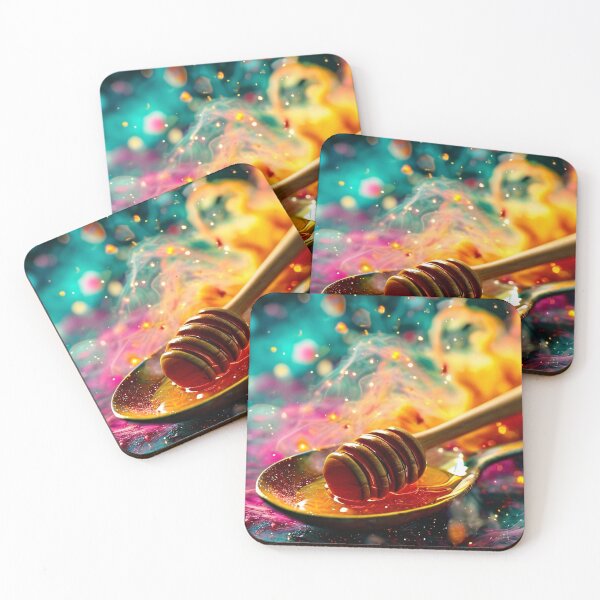 Item preview, Honey on a spoon in a fantastic setting designed and sold by Mianku | Für das Leben.