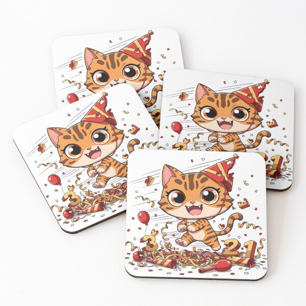 Item preview, Bengal Cat Chaos Countdown New Year Chibi Funny Wild Cat Sarcastic Holiday Design designed and sold by GiftsForge.