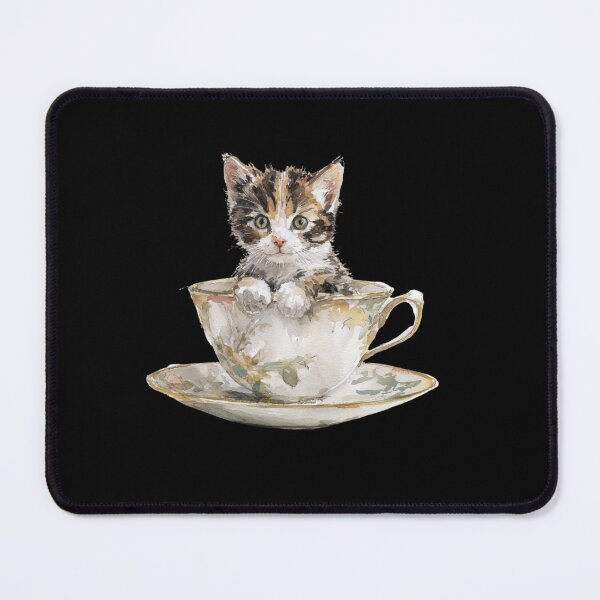 Item preview, Kitten in a tea cup designed and sold by MendaciousMina.