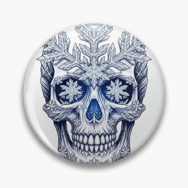 Item preview, Gothic Snowflake Skull | Dark Winter Holiday Sticker designed and sold by Gothic Han.