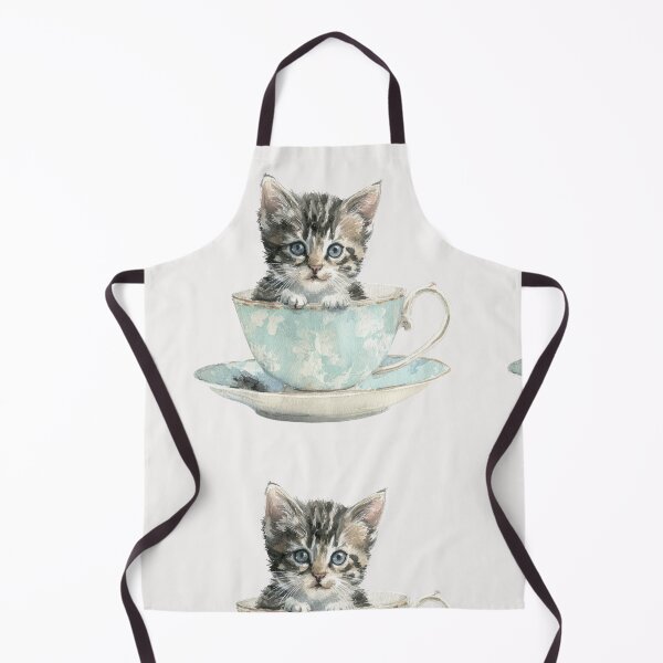 Item preview, Vintage Kitten in a tea cup designed and sold by MendaciousMina.