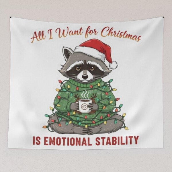 Item preview, All I Want For Christmas Is Emotional Stability – Funny Mental Health Holiday Gift designed and sold by MarsupilamiFans.