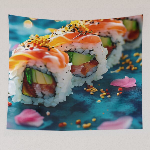 Item preview, Sushi roll with salmon and avocado designed and sold by Mianku | Für das Leben.