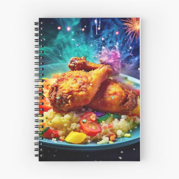 Item preview, Festive chicken dish with cosmic elements designed and sold by Mianku | Für das Leben.