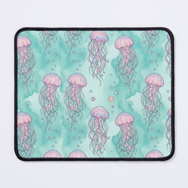 Item preview, Pastel Watercolor Jellyfish Pattern - Oceancore Aesthetic designed and sold by SavinMercantile.