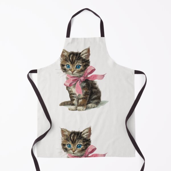 Item preview, Vintage Kitten with a pink bow designed and sold by MendaciousMina.
