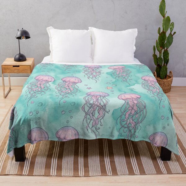 Item preview, Pastel Watercolor Jellyfish Pattern - Oceancore Aesthetic designed and sold by SavinMercantile.