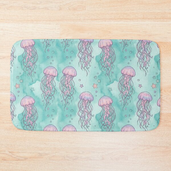 Item preview, Pastel Watercolor Jellyfish Pattern - Oceancore Aesthetic designed and sold by SavinMercantile.