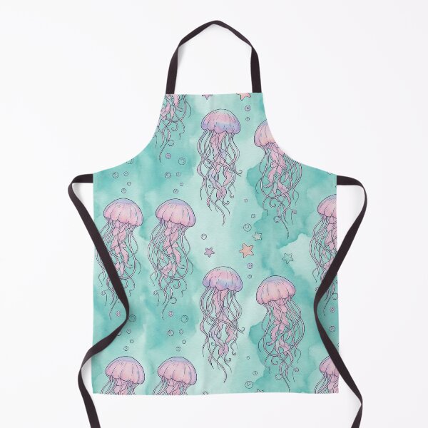 Item preview, Pastel Watercolor Jellyfish Pattern - Oceancore Aesthetic designed and sold by SavinMercantile.