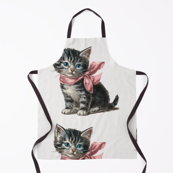 Item preview, Vintage Kitten with a pink bow designed and sold by MendaciousMina.