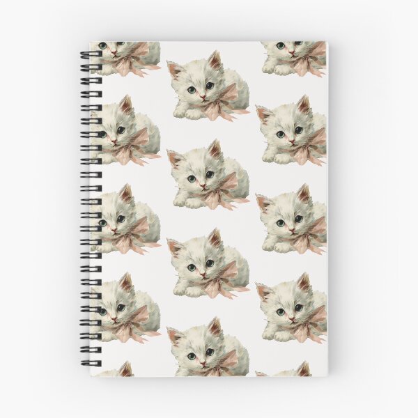 Item preview, Gatito vintage con lazo rosa designed and sold by MendaciousMina.