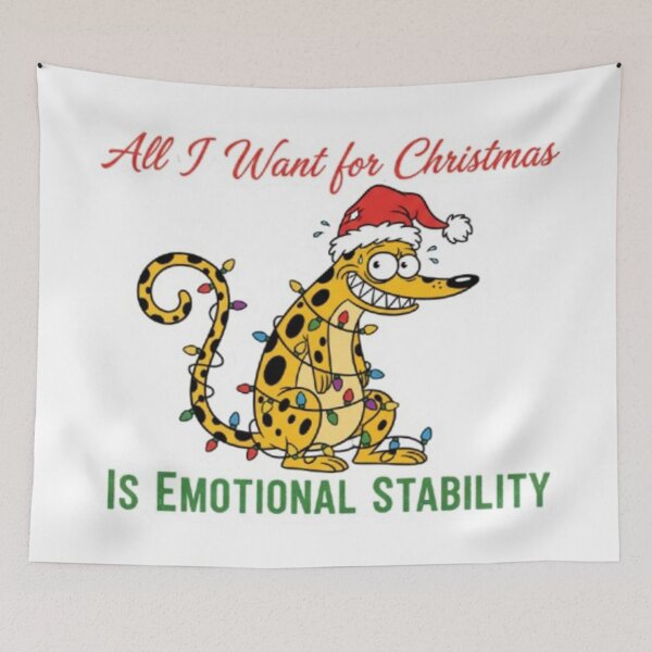 Item preview, All I Want For Christmas Is Emotional Stability – Funny Mental Health Holiday Gift designed and sold by MarsupilamiFans.