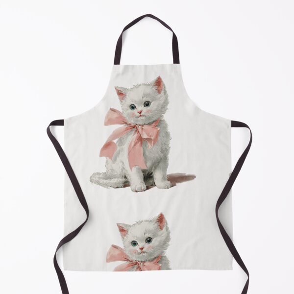 Item preview, Vintage Kitten with a pink bow designed and sold by MendaciousMina.