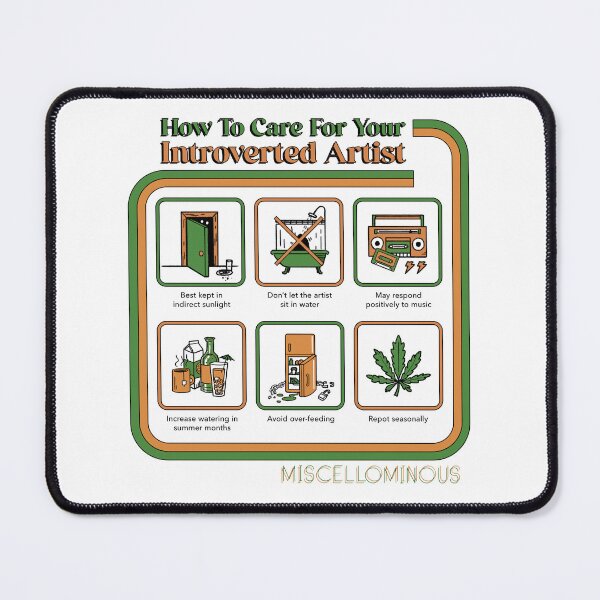Item preview, How To Care For Your Introverted Artist designed and sold by miscellominous.