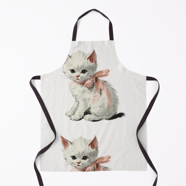 Item preview, Vintage Kitten with a pink bow designed and sold by MendaciousMina.