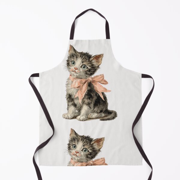 Item preview, Vintage Kitten with a pink bow designed and sold by MendaciousMina.