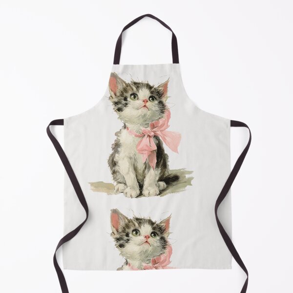 Item preview, Vintage Kitten with a pink bow designed and sold by MendaciousMina.