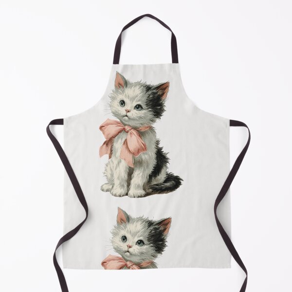 Item preview, Vintage Kitten with a pink bow designed and sold by MendaciousMina.