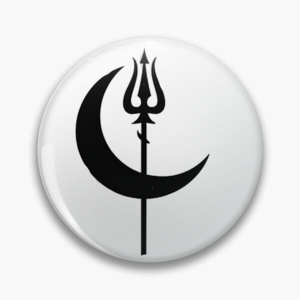 Item preview, Minimal Shiva Trishul with Crescent Moon | Spiritual Line Art Design designed and sold by IndianShopper.