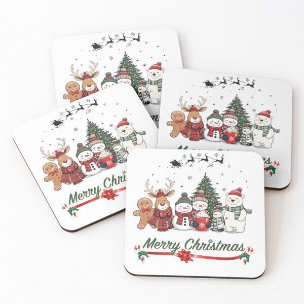 Item preview, Cute Christmas Squad - Reindeer, Snowman & Polar Bear Holiday Art designed and sold by Latikshop.