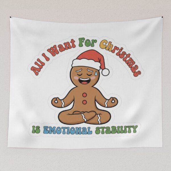 Item preview, All I Want For Christmas Is Emotional Stability – Funny Mental Health Holiday Gift designed and sold by MarsupilamiFans.