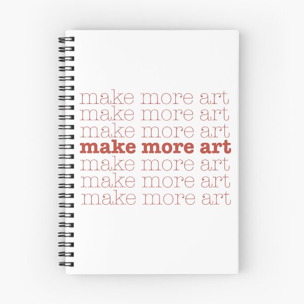 Item preview, Make More Art – Repeated Typography Poster designed and sold by M Uzumyemez.