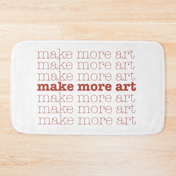 Item preview, Make More Art – Repeated Typography Poster designed and sold by M Uzumyemez.