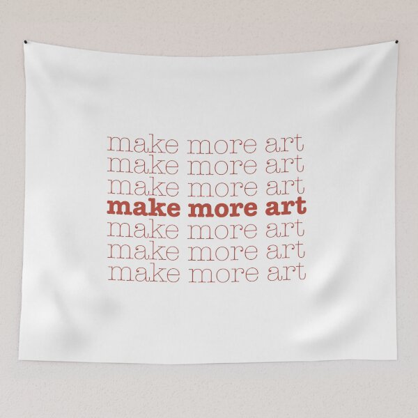 Item preview, Make More Art – Repeated Typography Poster designed and sold by M Uzumyemez.
