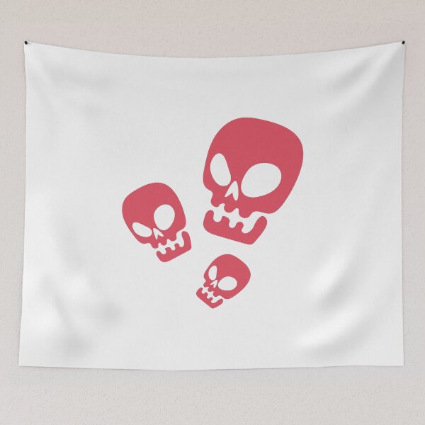 Item preview, Minimal Red Skulls – Modern Gothic Skull Illustration designed and sold by Horrify.