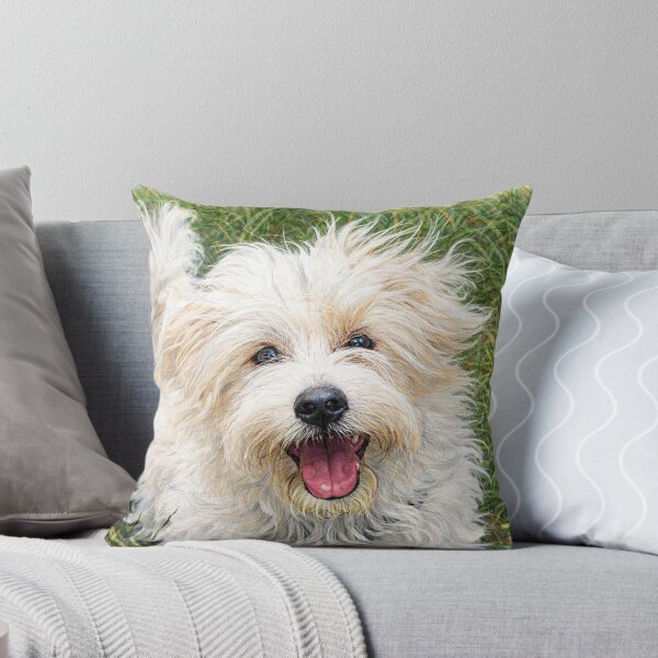 Item preview, Happy Coton de Tulear Dog Illustration – Cute Fluffy White Puppy Art designed and sold by Bure-NS.