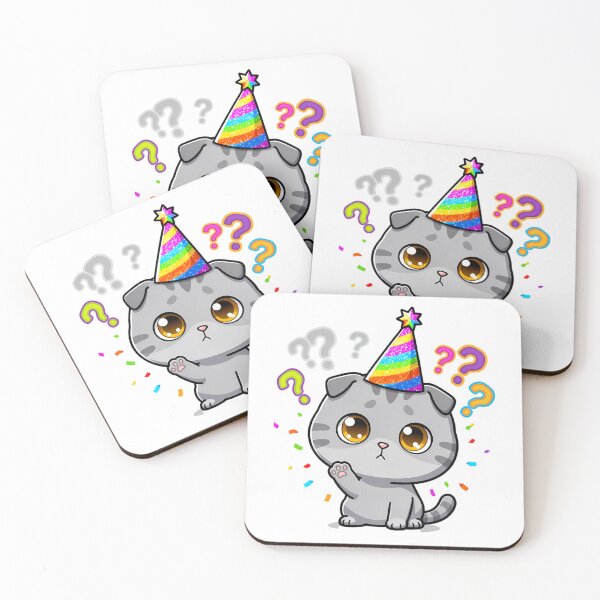 Item preview, Scottish Fold Cat Confused New Year Chibi Funny Owl Cat Sarcastic Holiday Design designed and sold by GiftsForge.