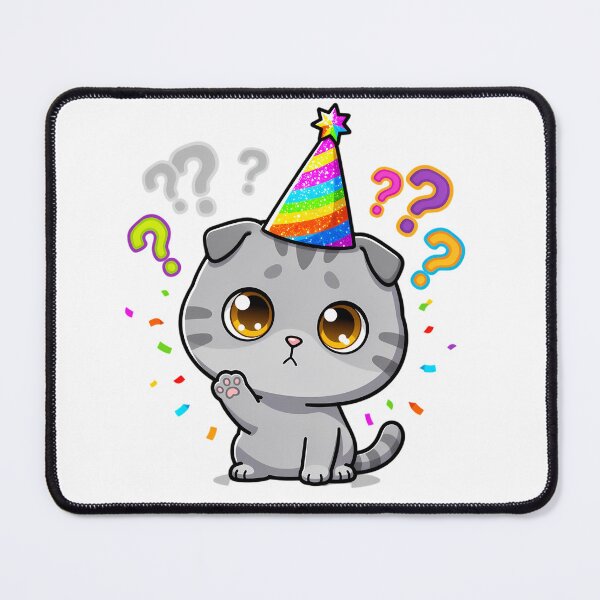 Item preview, Scottish Fold Cat Confused New Year Chibi Funny Owl Cat Sarcastic Holiday Design designed and sold by GiftsForge.
