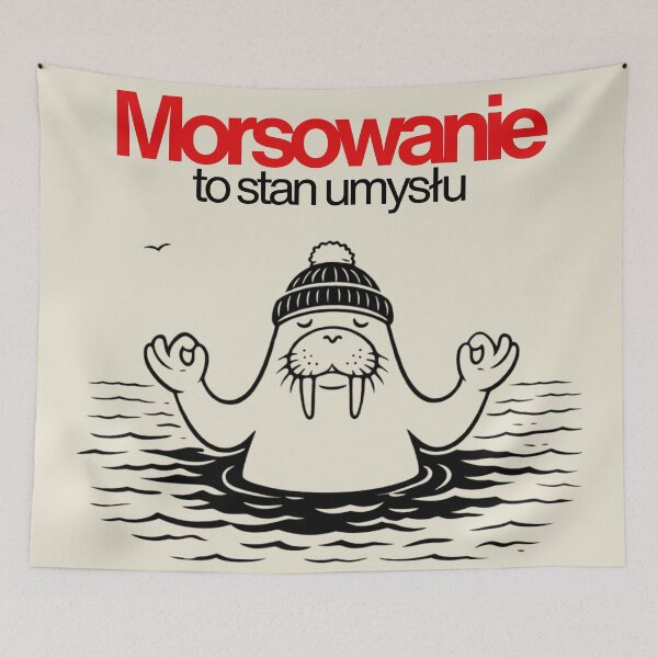 Item preview, Morsowanie To Stan Umysłu | Funny Polish Walrus | Zabawny Mors designed and sold by Anniko Art Studio.
