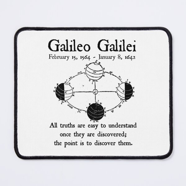 Item preview, Nerdy Vintage Galileo Galilei Science Teacher Black Text designed and sold by MathWare MathClips.