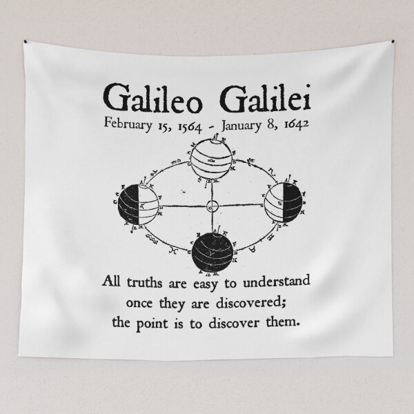 Item preview, Nerdy Vintage Galileo Galilei Science Teacher Black Text designed and sold by MathWare MathClips.