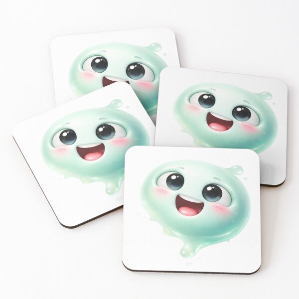 Item preview, Cute Mint Slime Character – Kawaii Jelly Blob Aesthetic Design designed and sold by zevorgue.