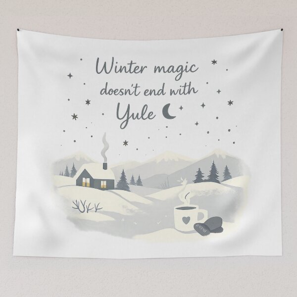 Item preview, Winter Magic Doesn’t End with Yule — Cozy Pagan Winter Art designed and sold by Miagolio.