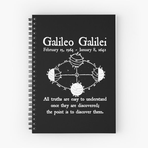 Item preview, Nerdy Vintage Galileo Galilei Science Teacher White Text designed and sold by MathWare MathClips.