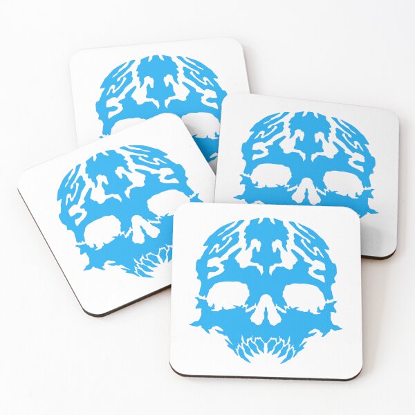 Item preview, Abstract Blue Skull – Symmetrical Dark Inkblot Art designed and sold by Horrify.