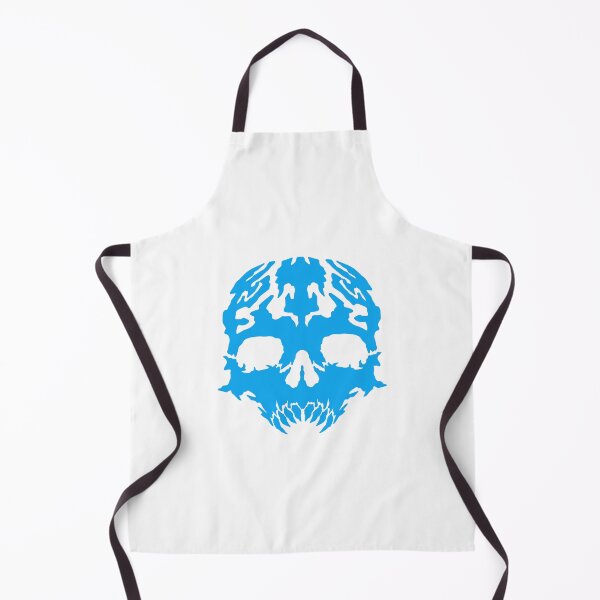 Item preview, Abstract Blue Skull – Symmetrical Dark Inkblot Art designed and sold by Horrify.