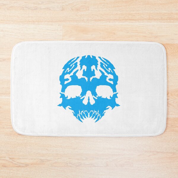Item preview, Abstract Blue Skull – Symmetrical Dark Inkblot Art designed and sold by Horrify.