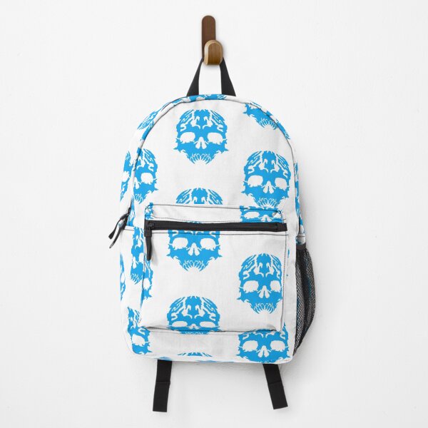 Item preview, Abstract Blue Skull – Symmetrical Dark Inkblot Art designed and sold by Horrify.