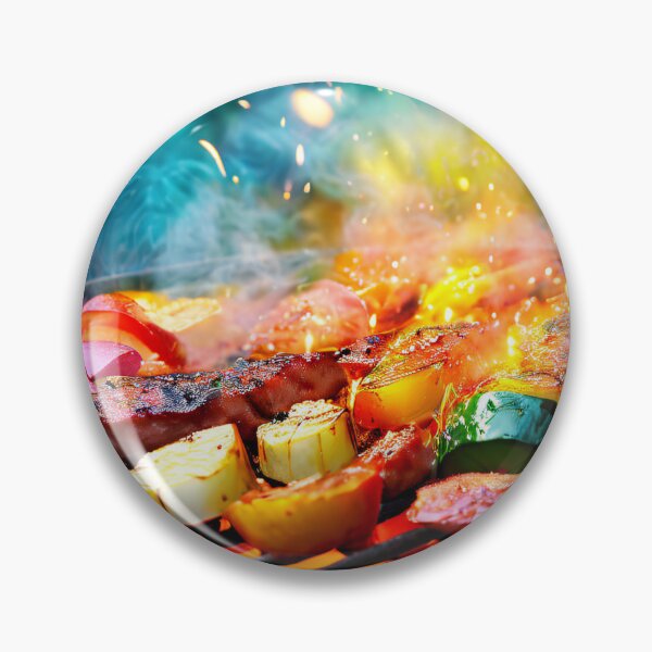 Item preview, Summer barbecue with fireworks in the background designed and sold by Mianku | Für das Leben.