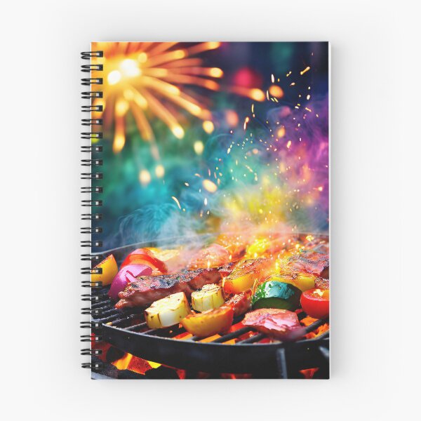 Item preview, Summer barbecue with fireworks in the background designed and sold by Mianku | Für das Leben.