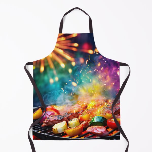 Item preview, Summer barbecue with fireworks in the background designed and sold by Mianku | Für das Leben.