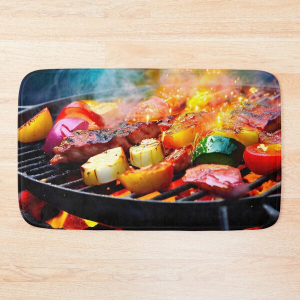 Item preview, Summer barbecue with fireworks in the background designed and sold by Mianku | Für das Leben.