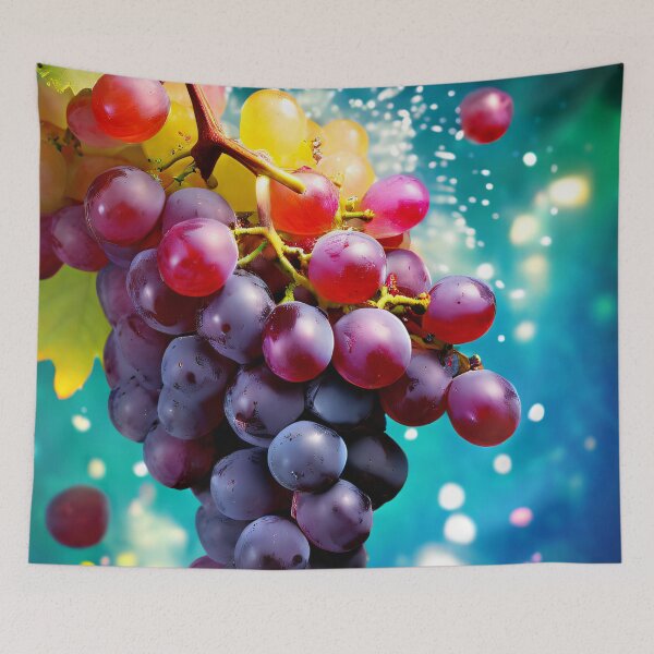 Item preview, Ripe grapes in vibrant colors designed and sold by Mianku | Für das Leben.