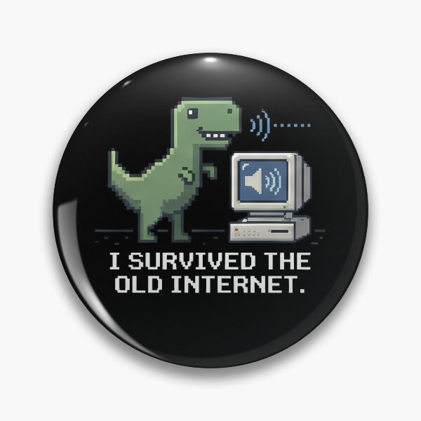 Item preview, I Survived The Old Internet Pixel Dinosaur designed and sold by k3rstman1.
