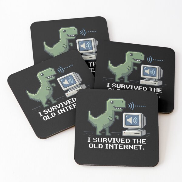Item preview, I Survived The Old Internet Pixel Dinosaur designed and sold by k3rstman1.
